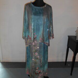 SHEIN CURVE FLORAL PRINT 2 PIECE SKIRT SET PLUS 1X